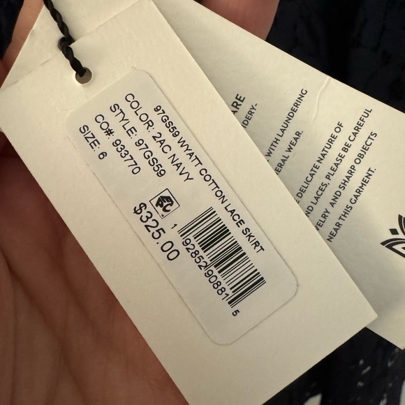 NWT Milly Blue Lace Skirt Size 6 - Picture 6 of 9